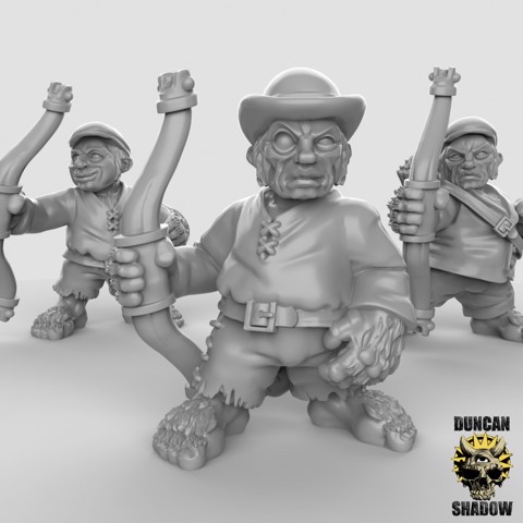 Image of Halfling Rabble With Bows (Pre Supported)