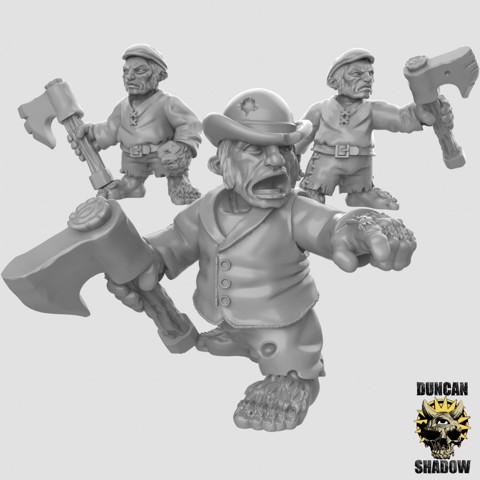 Image of Halfling Rabble With Axes (Pre Supported)