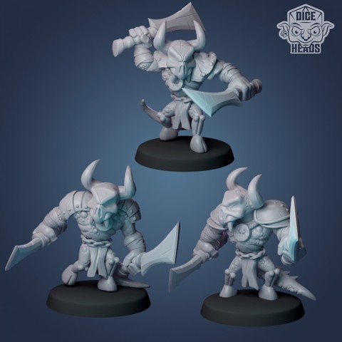 Image of Minotaur Zombies (pre-supported included, 25mm)