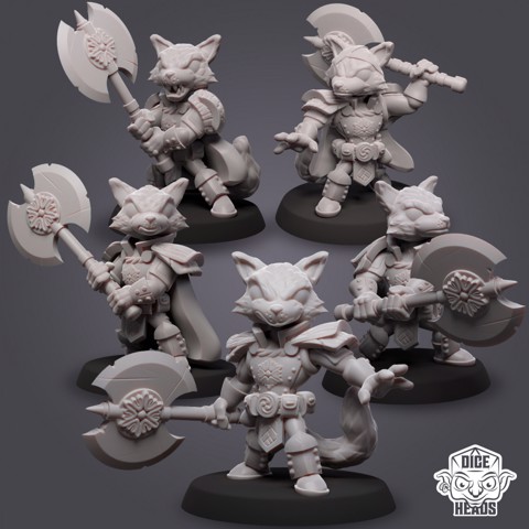 Image of Fox Fighters (25mm 10x variants) (pre-supported included)