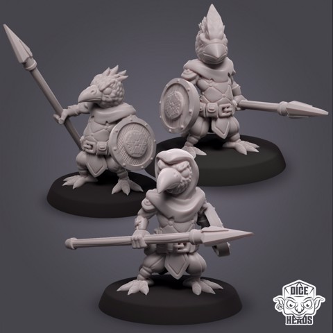 Image of Bird Infantry (25mm 6x variants) (pre-supported included)