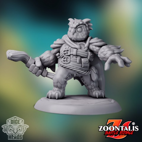 Image of Owlbear Wizard (pre-supported included)