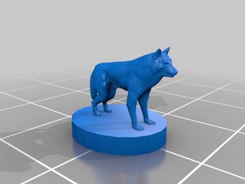 Image of Wolf Miniature w/ base