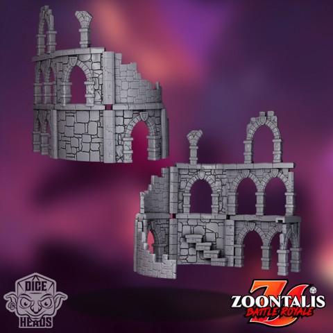 Image of Ruins Terrain Set (pre-supported included)