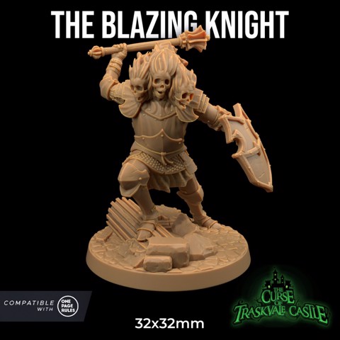 Image of The Blazing Knight | PRESUPPORTED | The Curse of Traskvale Castle