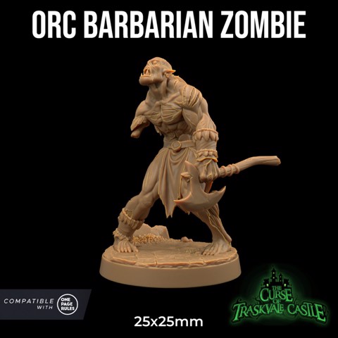 Image of Orc Barbarian Zombie | PRESUPPORTED | The Curse of Traskvale Castle