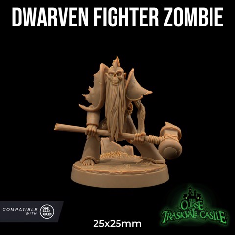 Image of Dwarven Fighter Zombie | PRESUPPORTED | The Curse of Traskvale Castle