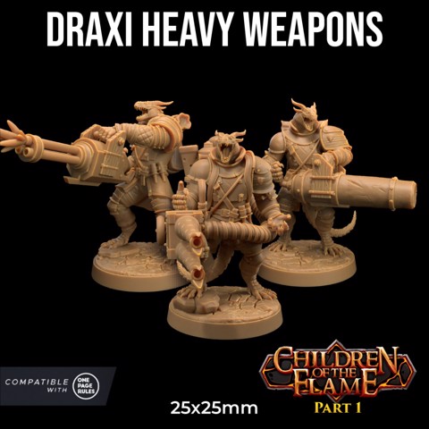 Image of Draxi Heavy Weapons (Annihilators) | PRESUPPORTED | Children of the Flame Part. 1
