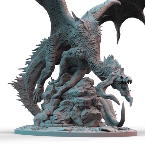 Image of Ancient Black Dragon (pre-supported)