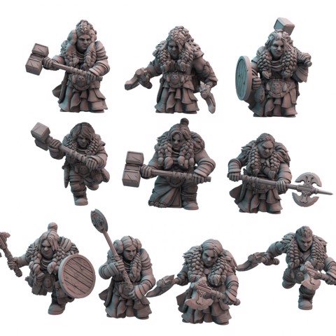 Image of Dwarf Female Unit (10) (pre-supported)