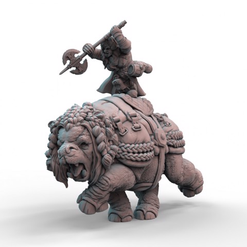 Image of Dwarf Warbeast Mount (F) (pre-supported)