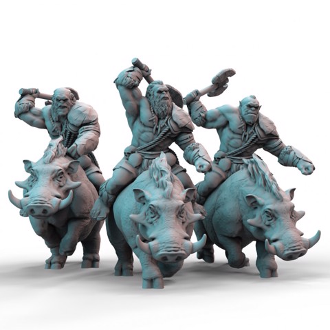 Image of Orc Great Boar Riders (pre-supported)