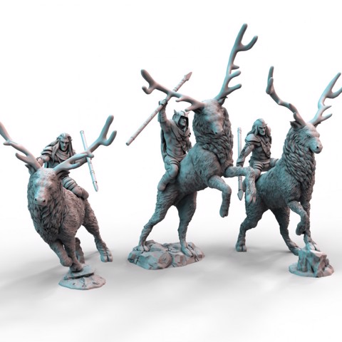 Image of Elf Stag Riders (M) (pre-supported)
