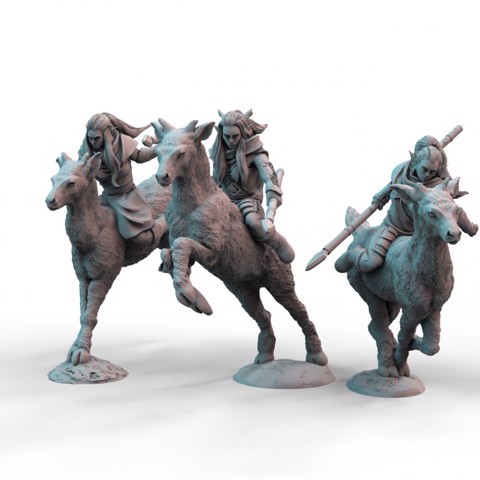 Image of Wood Elf Deer Riders (F) (pre-supported)