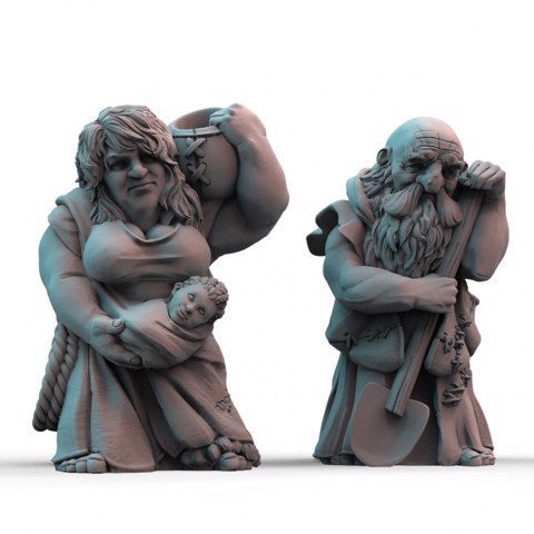 Image of Dwarf Villagers (pre-supported)