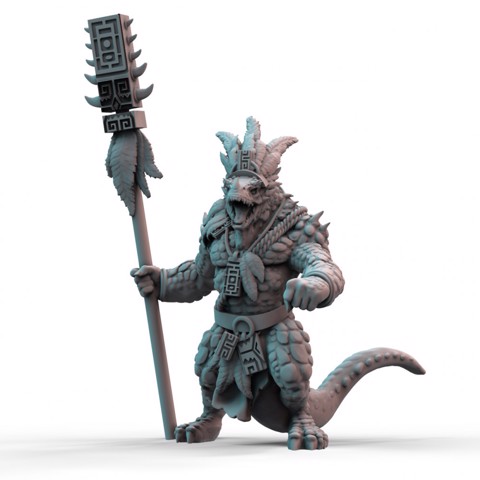 Image of Lizardmen Mage Priest (pre-supported)