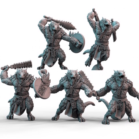 Image of Lizardmen Infantry (pre-supported)