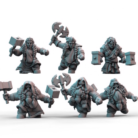 Image of Dwarf Set 1 (pre-supported)