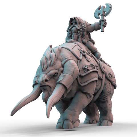 Image of Dwarf War Beast (pre-supported)