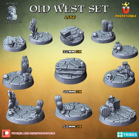 Image of Old West Bases Lite (pre-supported)