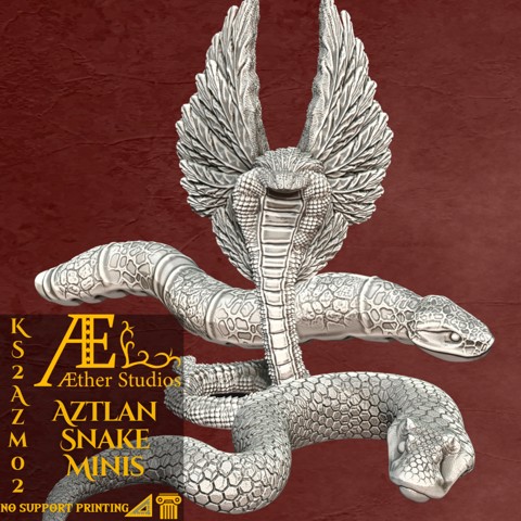 Image of KS2AZM02 - Aztlan Snake Miniatures