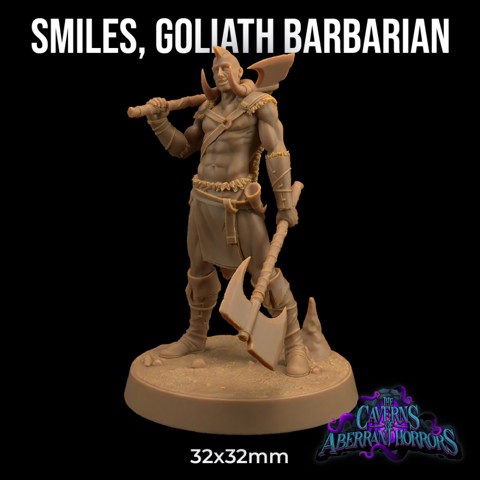 Image of Smiles, Goliath Barbarian | PRESUPPORTED | The Caverns of Aberrant Horror