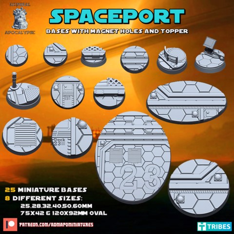 Image of Spaceport Set (Bases & Toppers)