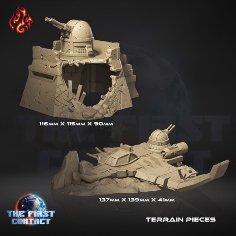 Image of The First Contact ~ October '23 Scenery Pieces