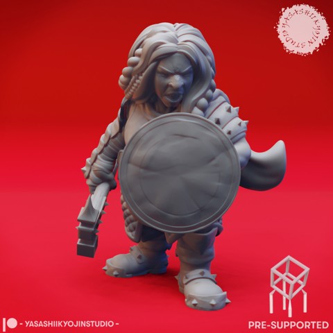 Image of Duergar - Shield - Tabletop Miniature (Pre-Supported)