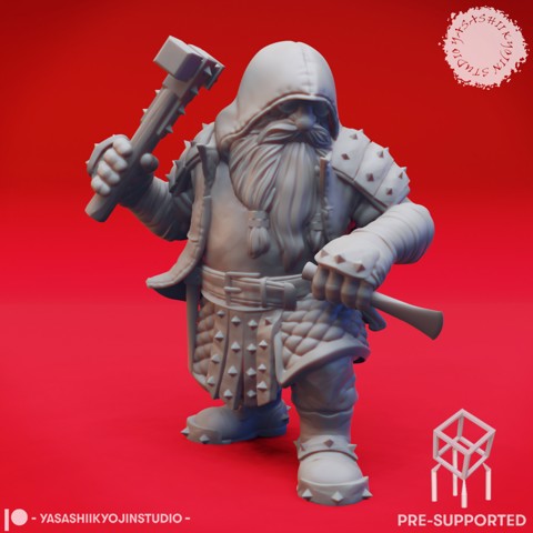 Image of Duergar - Hammer - Tabletop Miniature (Pre-Supported)