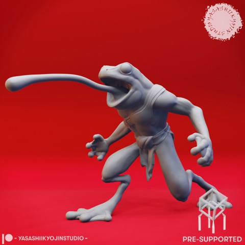 Image of Bullywug - Tongue - Tabletop Miniature (Pre-Supported)