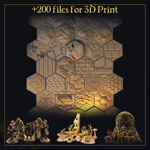 Image of Vikings, Dwarves & Ruins 3D Printable Terrain & Miniatures
