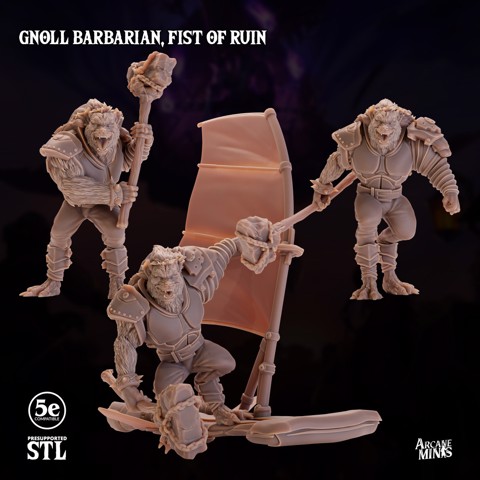 Image of Gnoll Barbarian, Fist of Ruin