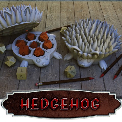 Image of Hedgehog dice holder