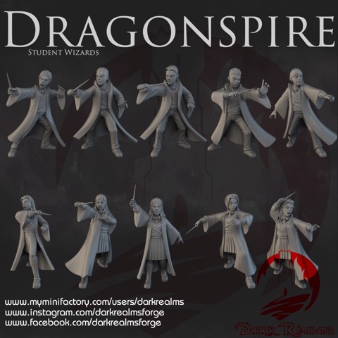 Image of Dark Realms - Dragonspire Wizarding School - Students