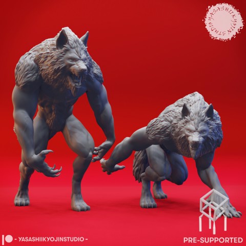 Image of Werewolf Pack - Tabletop Miniatures (Pre-Supported)