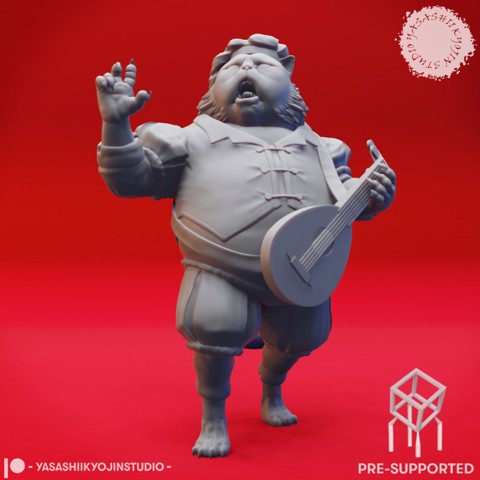 Image of Tabaxi Bard - Tabletop Miniature (Pre-Supported)