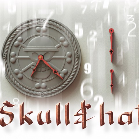 Image of Skull&hat clock