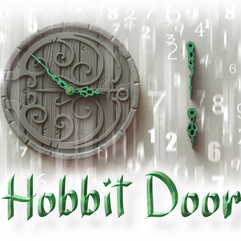 Image of Hobbit door clock