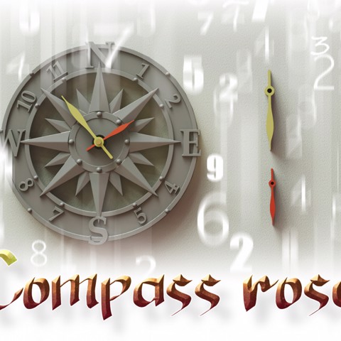 Image of Compass rose clock
