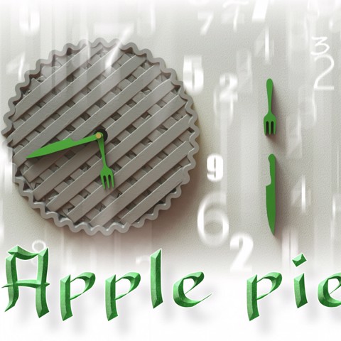 Image of Apple pie clock