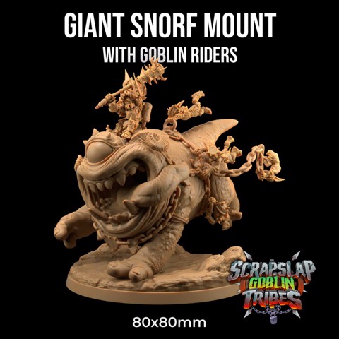 Image of Giant Snorf Mount | PRESUPPORTED | Scrap Slap Goblin Tribes