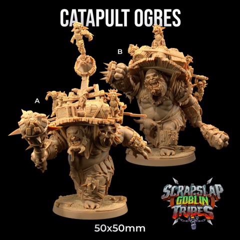 Image of Catapult Ogres | PRESUPPORTED | Scrap Slap Goblin Tribes