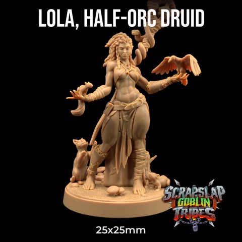 Image of Lola, Half-Orc Druid | PRESUPPORTED | Scrap Slap Goblin Tribes