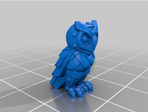 Image of Mechanical owl (Supportless, FDM-friendly)
