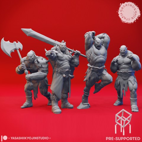 Image of Clan of Orcs - Tabletop Miniatures (Pre-Supported)