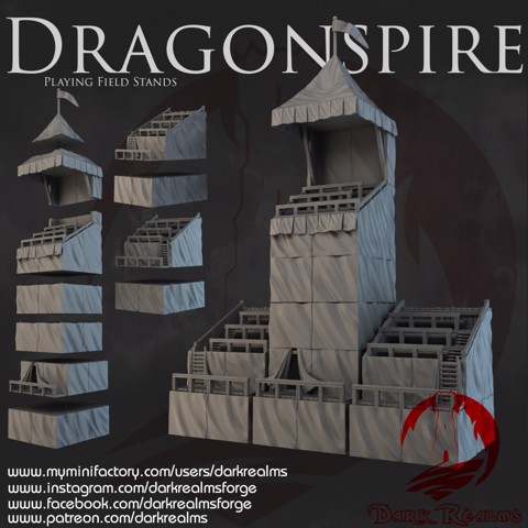 Image of Dark Realms - Dragonspire Wizarding School - Stands