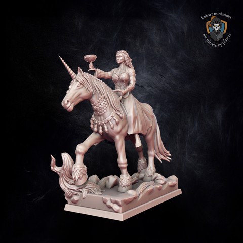 Image of Damsel on Equitan Unicorn