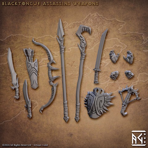 Image of Standalone Weapons and Hands (Blacktongue Assassins)