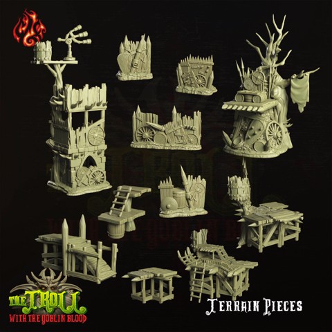 Image of Goblin Warcamp Scenery Pieces